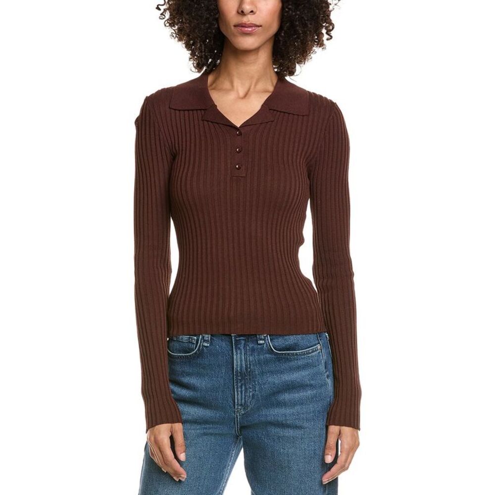 Hl Affair Womens  Polo Sweater, Brown